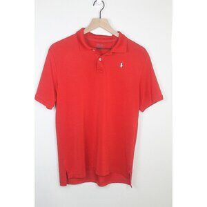 POLO RALPH LAUREN PERFORMANCE POLO XL WITH WHITE PONY INTERLOCK SLIM FIT